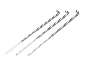 Premium-Filznadel-Set - 3-teilig, gemischte Größen (0,5 mm, 0,6 mm, 0,7 mm) - 7,8 cm Nickel-Filznadeln