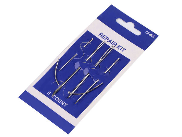 Premium-Polster-, Leder- und Hobbynadel-Sortiment – Robustes 5-teiliges Bastelset (vernickelt)