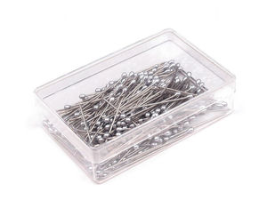 Premium Perlenkopf-Stecknadeln aus Stahl - 25mm, 12g (Nickel)