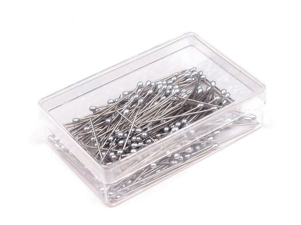 Premium Perlenkopf-Stecknadeln aus Stahl - 25mm, 12g (Nickel)