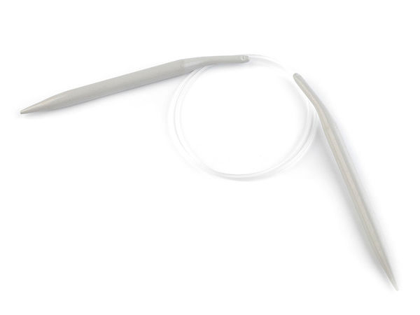 Premium-Rundstricknadeln - 9 mm aus silberfarbenem Metall mit flexiblem Seil für nahtloses Stricken