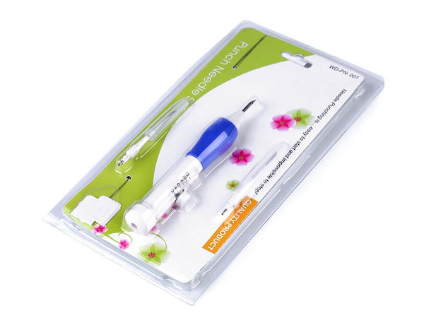Premium Punch-Needle-Stickset - 3 austauschbare Nadelgrößen & Einfädler