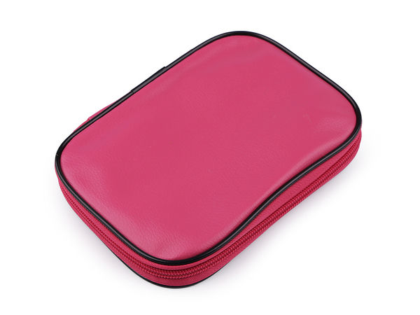 Premium Häkelnadel- und Zubehör-Set mit Reißverschluss-Etui, 99-teilig - Rosa