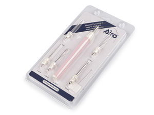 AIRO Punch-Needle-Stickset - Premium Hohlsticknadel-Set mit 6 austauschbaren Nadelgrößen und langem Einfädler, Zartrosa