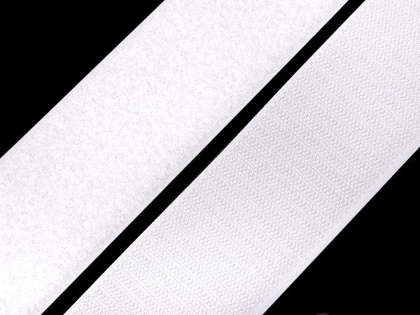 Premium 50mm Klettband zum Aufnähen – Strapazierfähige weiße Klettverschlussrolle für Näharbeiten, Bekleidung und Handarbeit