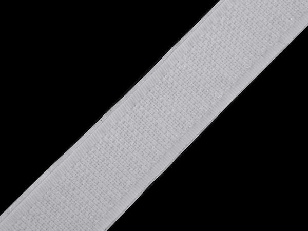 Premium selbstklebendes Nylon-Kletthakenband (20 mm, nur Haken) - Weiß