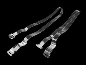 Transparente BH-Träger Breite 10 mm mit Kunststoffverschluss