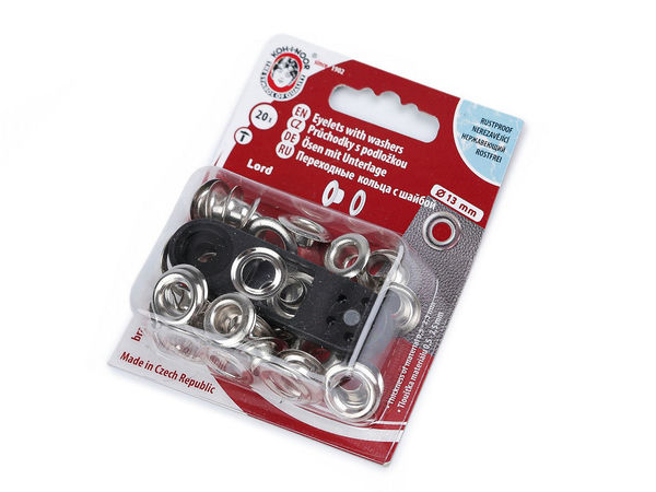 Rostfreie Metallösen mit Scheiben (7 mm Innendurchmesser, 13 mm Außendurchmesser) – 20er-Set mit Mini-Werkzeug
