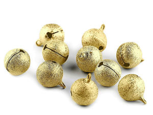 Premium Glitzer-Metallglöckchen (Ø 20 mm) - Dekorative Bastelanhänger & Perlen-Charms