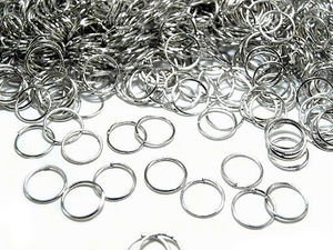 Premium-Metall-Biegeringe (8 mm Außendurchmesser, 0,9 mm Draht) für die Schmuckherstellung - 10-g-Packung (ca. 80-90 Stück)