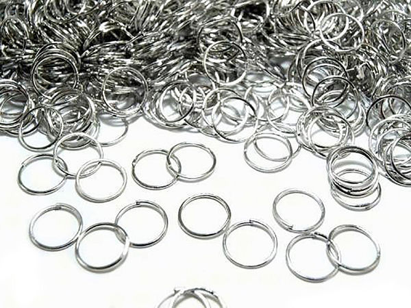 Premium-Metall-Biegeringe (8 mm Außendurchmesser, 0,9 mm Draht) für die Schmuckherstellung - 10-g-Packung (ca. 80-90 Stück)
