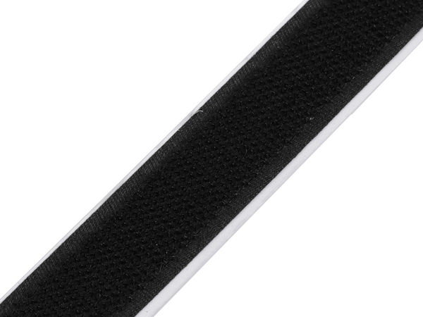 Premium Hakenband selbstklebend Schwarz (20 mm) - Hochfester Nylon-Klettstreifen Hakenseite