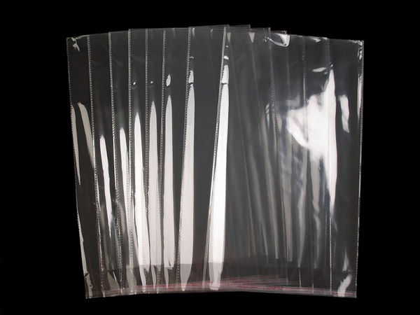 Premium transparente Beutel mit Selbstklebeverschluss (24 x 39 cm) – Hochtransparente wiederverschließbare Präsentations- und Verpackungsbeutel