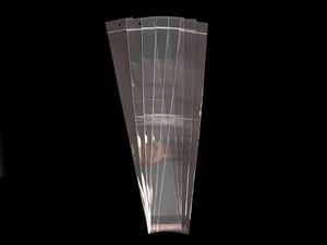 Transparente Selbstklebebeutel aus Kunststoff mit Aufhängeloch 7x45 cm