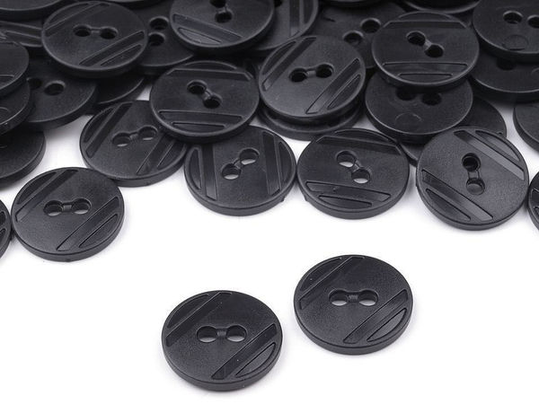 Premium Kunststoffknöpfe mit 2 Löchern - Größe 24 (15 mm) für Pullover, Jacken und Kleider