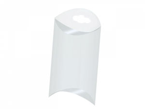 Kristallklare transparente Kissenverpackung aus Kunststoff mit Eurolochung (5,5 x 7 cm)