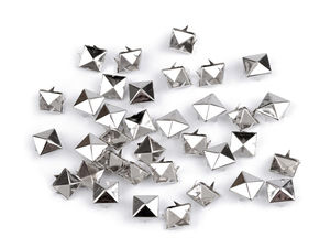 Edelstahl-Pyramidennieten für Kleidung 12x12 mm