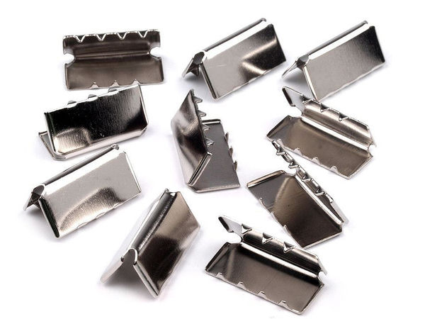 Metall-Klemmendstücke für Flachkordeln & Gurtbänder – 20 mm Breite