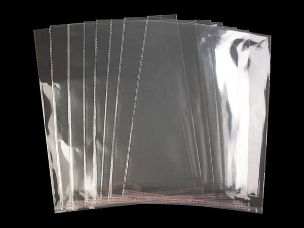 Premium transparente selbstklebende Verpackungsbeutel (30 x 45 cm) - Wiederverschließbare Klarsichthüllen für Einzelhandel und die Organisation von Bastelbedarf