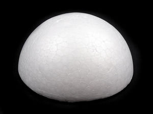 Premium Styropor-Halbkugel in Weiß (9,5 cm) – Vielseitige, glatte Styropor-Halbkugel für Bastelprojekte und Feiertagsdekorationen