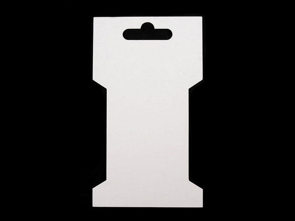 Premium-Wickelkarten aus weißem Karton (6,6 x 11,5 cm) – Hängekarten für Bänder, Kordeln und Haarschmuck