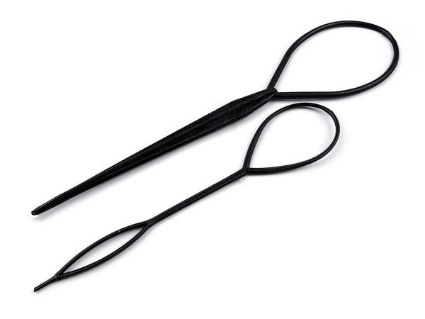 Topsy Tail Haar-Styling-Tool Frisurenhilfe für Pferdeschwanz und Zöpfe 2 Stück