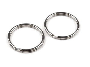 Premium 28 mm runder Schlüsselring - Robuster vernickelter Metallring für Schlüsselanhänger, Anhänger und Taschenschmuck
