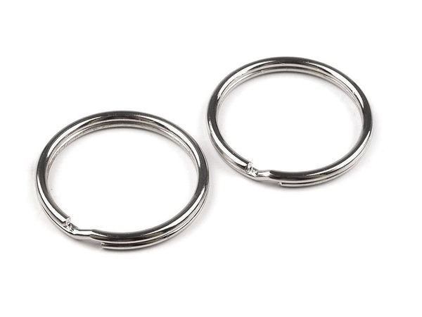 Premium 28 mm runder Schlüsselring - Robuster vernickelter Metallring für Schlüsselanhänger, Anhänger und Taschenschmuck