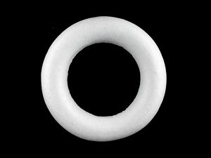Premium DIY Styroporkranz (Ø19 cm) - Weißer Bastelring für Floristik und Dekoration