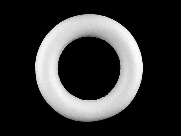 Premium DIY Styroporkranz (Ø19 cm) - Weißer Bastelring für Floristik und Dekoration