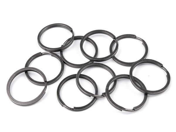 Premium flache Schlüsselringe (30 mm) - Robuste Metall-Kurzwaren für Schlüsselanhänger, Handtaschen und Lederhandwerk