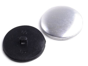 Premium-Knopfrohlinge zum Beziehen (Größe 60) - Zweiteilige Rohlinge aus Metall und Kunststoff für Blusen, Kleider und Jacken