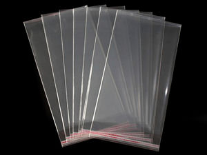 Transparente selbstklebende Verpackungsbeutel (20x50 cm) – Premium wiederverschließbare Cellophantüten für Schals, Kleidung & Warenpräsentation