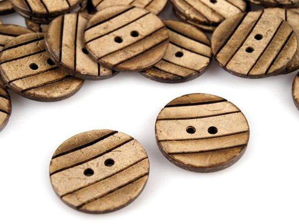 Premium-Kokosknöpfe aus natürlicher Kokosnusschale - 36 Lignes (23 mm)