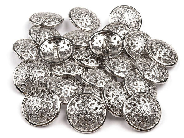 Premium-Ösenknöpfe aus galvanisiertem Metall (Größe 40) - Elegante Zierverschlüsse für Blusen, Kleider und Strickwaren