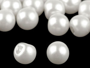 Premium Kunstperlenknöpfe zum Annähen (12mm) für Brautkleider, Brautjungfernkleider, Accessoires & Handarbeiten