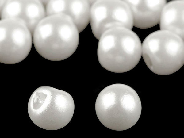 Premium Kunstperlenknöpfe zum Annähen (12mm) für Brautkleider, Brautjungfernkleider, Accessoires & Handarbeiten