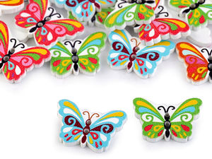 Deko-Holzknopf Schmetterling