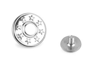 Jeansknopf aus Metall zum Schrauben, Größe 26'