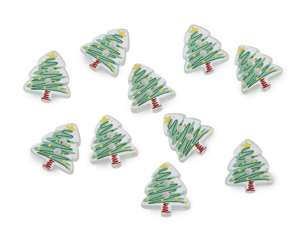 2-Loch-Kunststoffknöpfe Tannenbaum - Größe 24