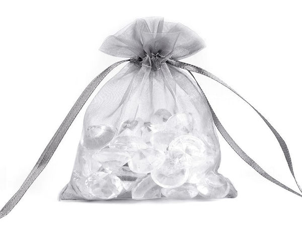 Premium Organzabeutel (9x11 cm) - Elegante Säckchen mit Kordelzug für Schmuck, Süßigkeiten und Bastelarbeiten