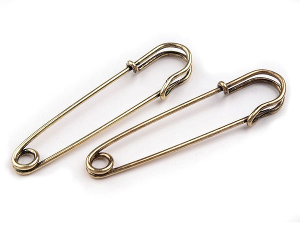Große dekorative Sicherheitsnadel & Kiltnadel (13x65mm) - Robuste Broschennadel aus Metall für Wollschals, Kleidungsstücke und Hochzeitsdekorationen