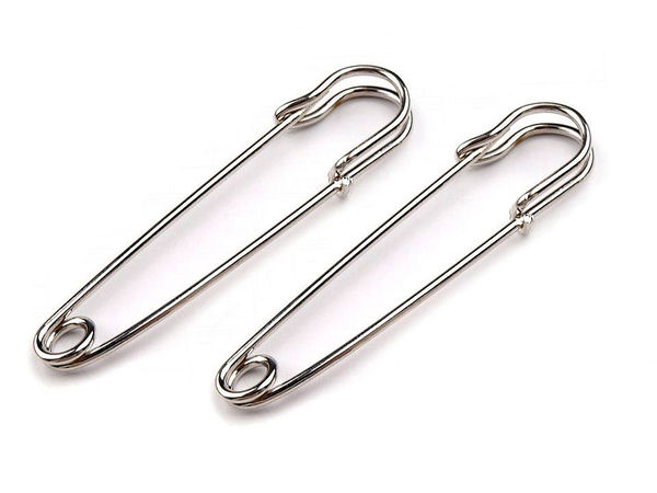 Große dekorative Sicherheitsnadel & Kiltnadel (13x65mm) - Robuste Broschennadel aus Metall für Wollschals, Kleidungsstücke und Hochzeitsdekorationen