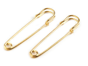 Große dekorative Sicherheitsnadel & Kiltnadel (13x65mm) - Robuste Broschennadel aus Metall für Wollschals, Kleidungsstücke und Hochzeitsdekorationen