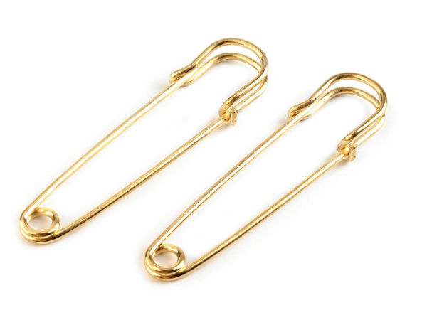 Große dekorative Sicherheitsnadel & Kiltnadel (13x65mm) - Robuste Broschennadel aus Metall für Wollschals, Kleidungsstücke und Hochzeitsdekorationen