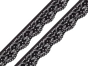 Premium 25mm elastische Spitzenborte - Elegante Blumenborte für Dessous und Accessoires