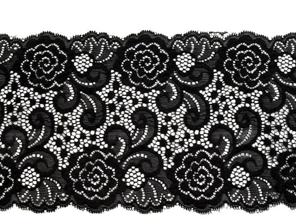 Premium elastische Spitzenborte mit Blumenmuster (15 cm) | Elegantes Kurzwarenband für Lingerie, Bekleidung und Stirnbänder