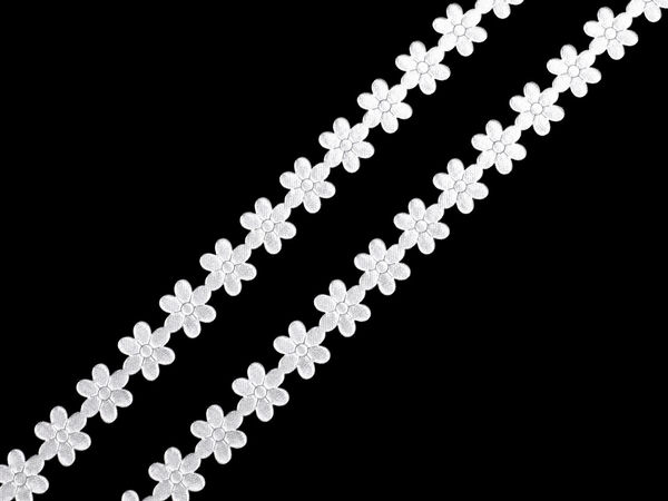Satin-Applikationsborte Gänseblümchen Breite 10mm