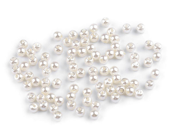 Glance 4 mm Premium Runde Kunstperlen für Schmuckherstellung und Basteln
