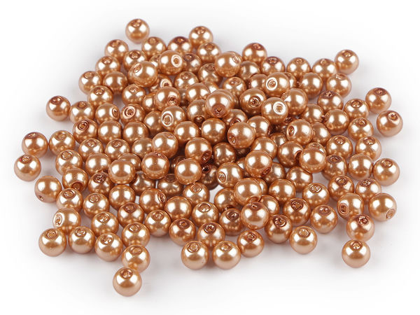 Premium-Glaswachsperlen 6 mm rund für Schmuckherstellung & Basteln (50g-Packung)